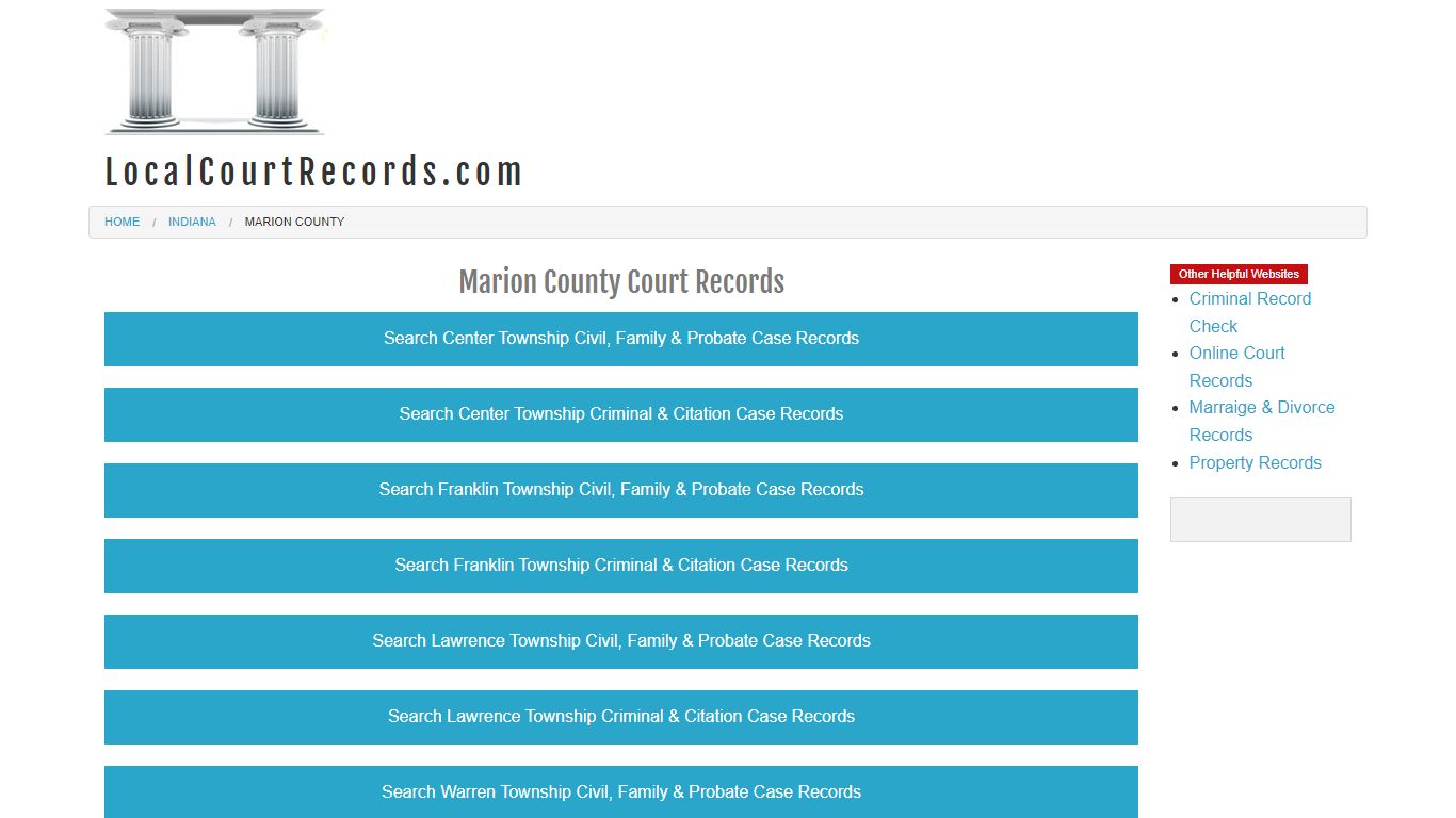 Marion County Court Records - Indiana